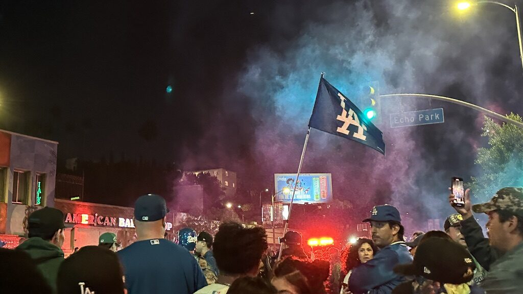 Run it back to a new beginning: scenes from Echo Park the night the Dodgers clinched the 2024 World Series